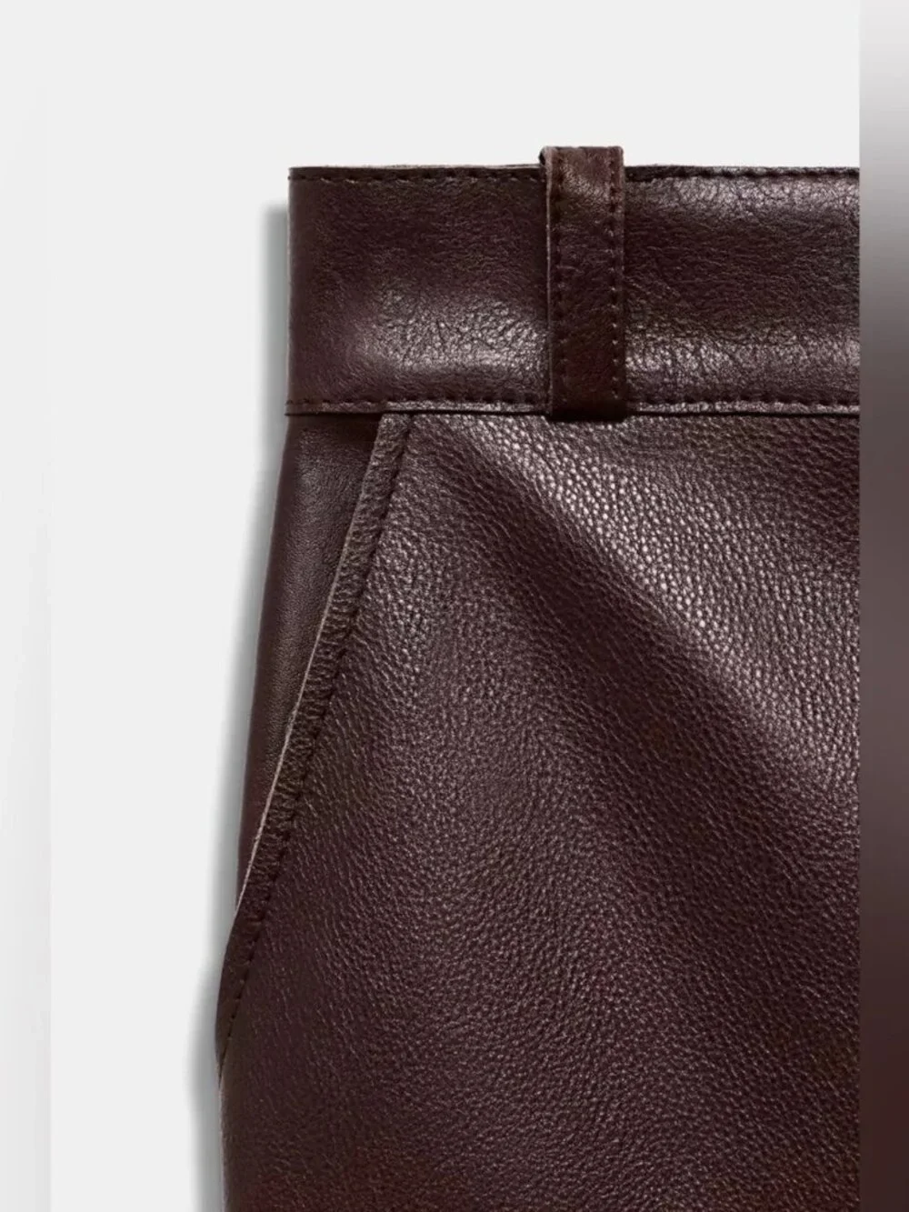 NWT ZARA ZW COLLECTION LIMITED EDITION LEATHER‎ MIDI SKIRT